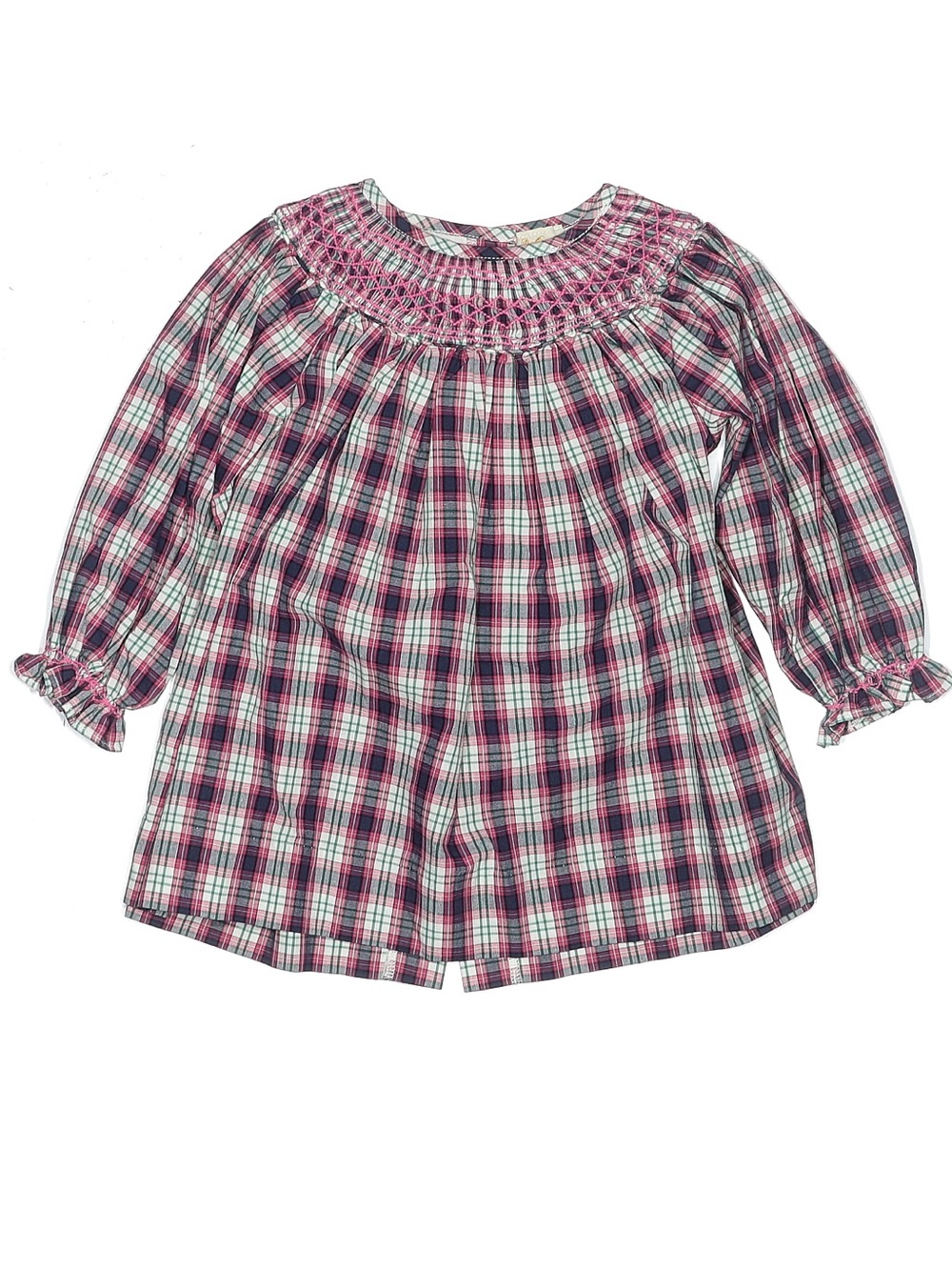 The Beaufort Bonnet Company Plaid Smocked Dress Lk New 18-24M